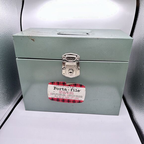 Vintage Hamilton Skotch Porta-File Skotch Kooler Portable File Cabinet No Key - Picture 2 of 9